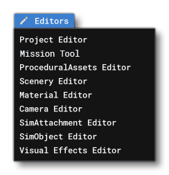 The Editors Menu