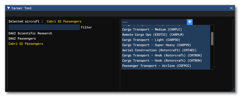 The Career Tool Window