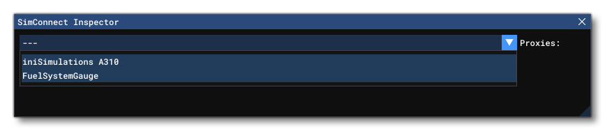 The Basic SimConnect Inspector Window