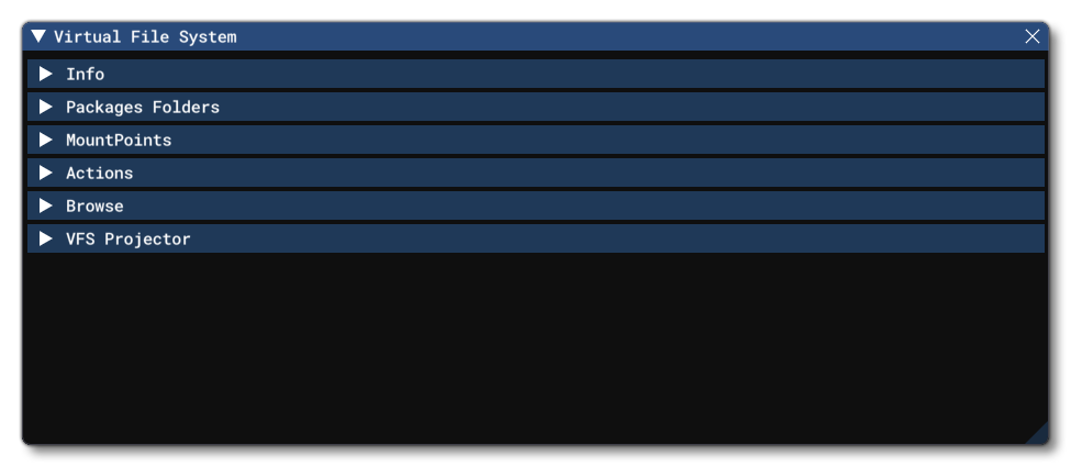 The Virtual File System Window