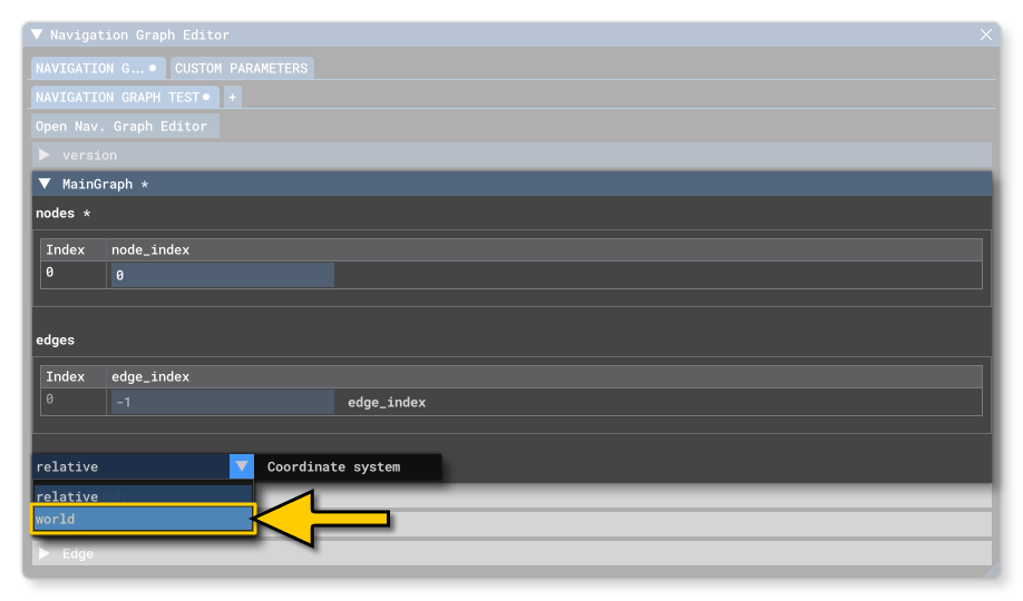 Setting The Main Graph To Use World Coordinates For Scenery