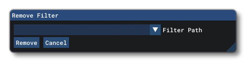 The Remove Filter Window