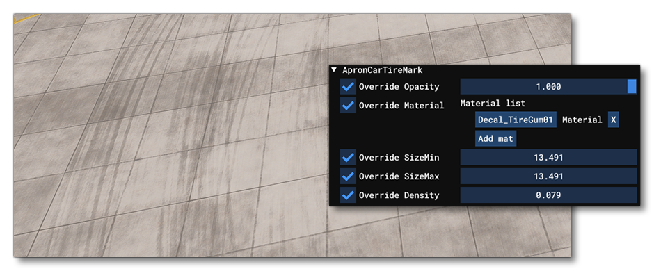 The Apron Car Tire Mark Options The Apron Car Tire Mark Options