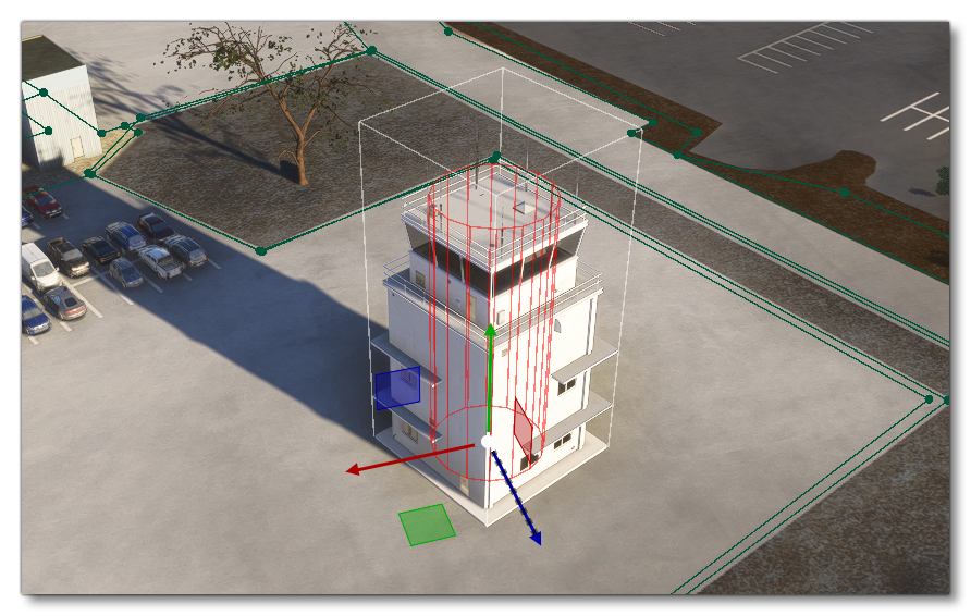 A Tower Object Placed In The World