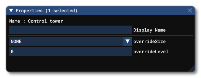 The Properties Window For A Tower Group