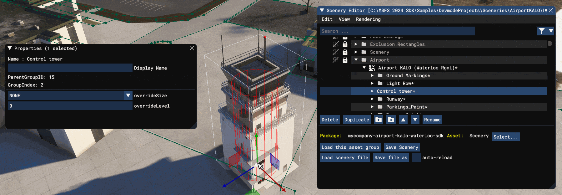 Example Showing How To Create A Procedural Control Tower