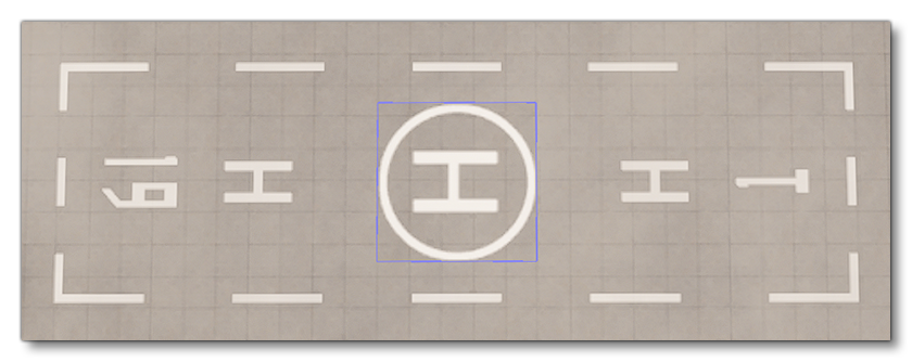 Example Of FATO Area With Runway Markings