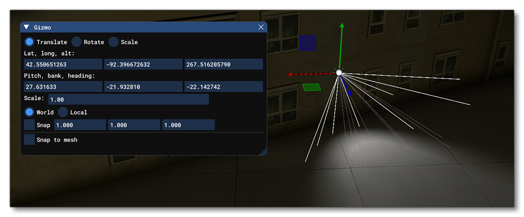 Placing A Light In The SimProp COntainer