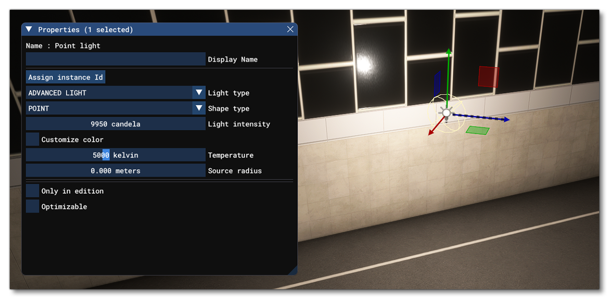 The Advanced Point Light Type With Properties