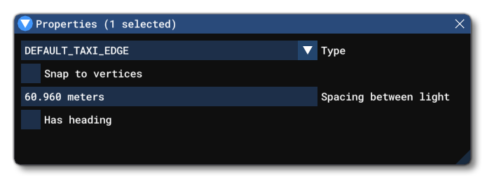 The Light Row Object Properties