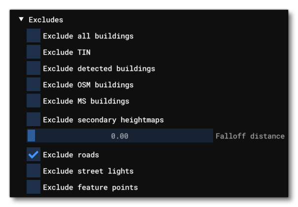 The Regular Polygon Exclude Options
