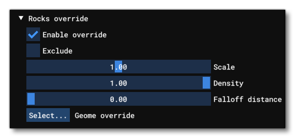 The Regular Polygon Rocks Override Options