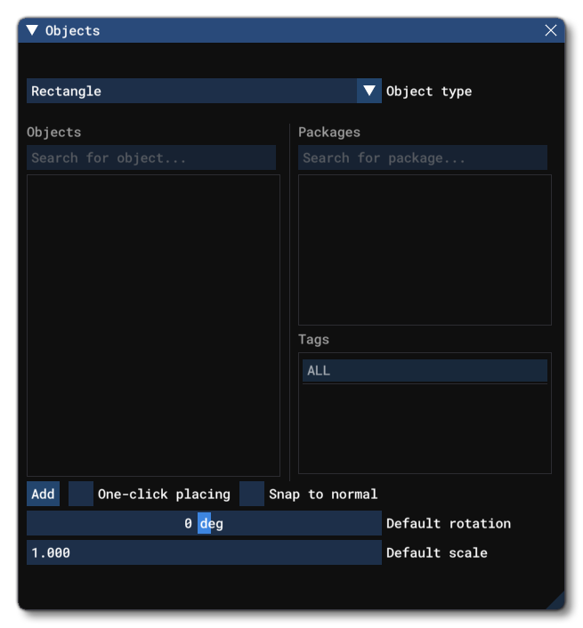 The Rectangle Object In The Objects Window