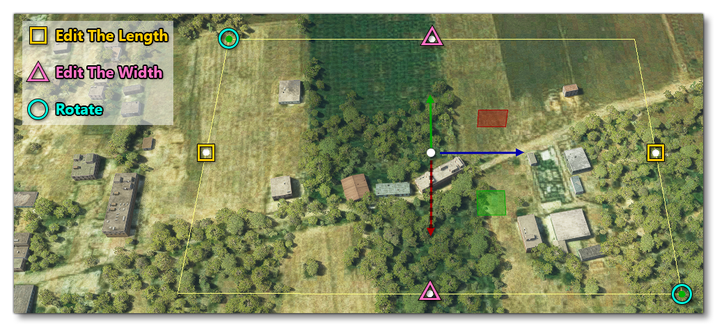 The Different Direct Edit Properties For A Rectangle Object