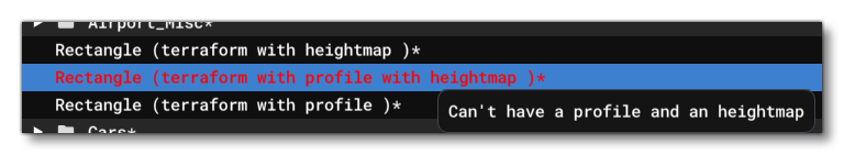 Error When Using Profiles And Heightmaps Together