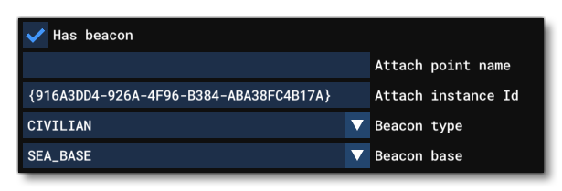 The Properties Of Scenery Object With A Beacon