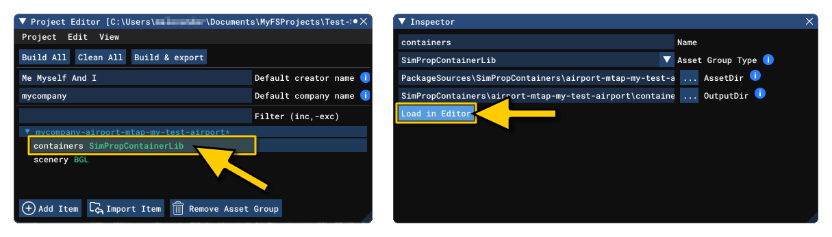 Opening A SimProp Container For Editing Opening A SimProp Container For Editing