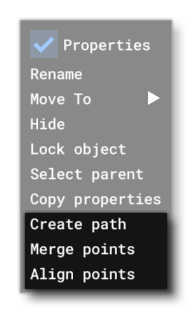 The Polygon Right Mouse Button Menu