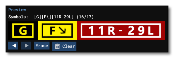 The Preview Section Of The Taxiway Sign Properties
