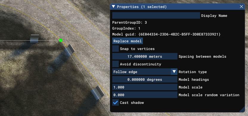 Changing The Spacing Of The Models Along The Vector Path