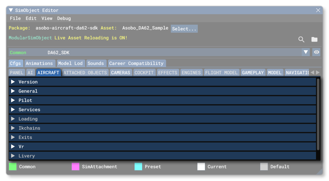 The Aircraft.cfg Tab In The SimObject Editor