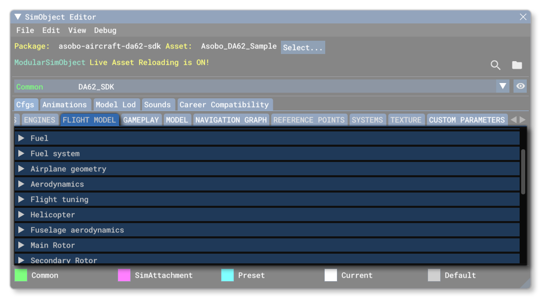 The FlightModel.cfg File In The SimObject Editor