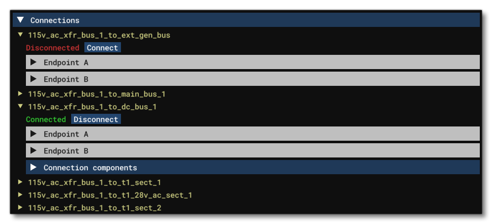 The Connections Section For A Bus