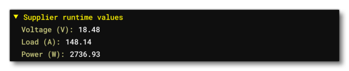 The Supplier Runtime Values Section