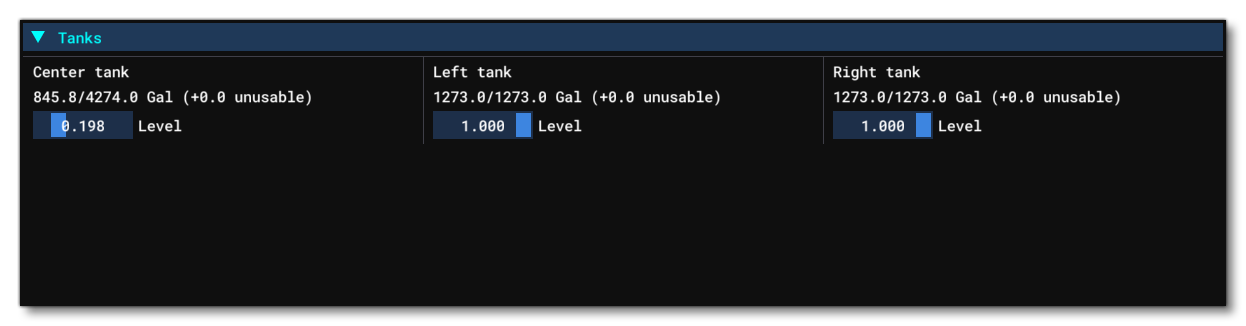 The Tanks Section Of The Fuel System Debug