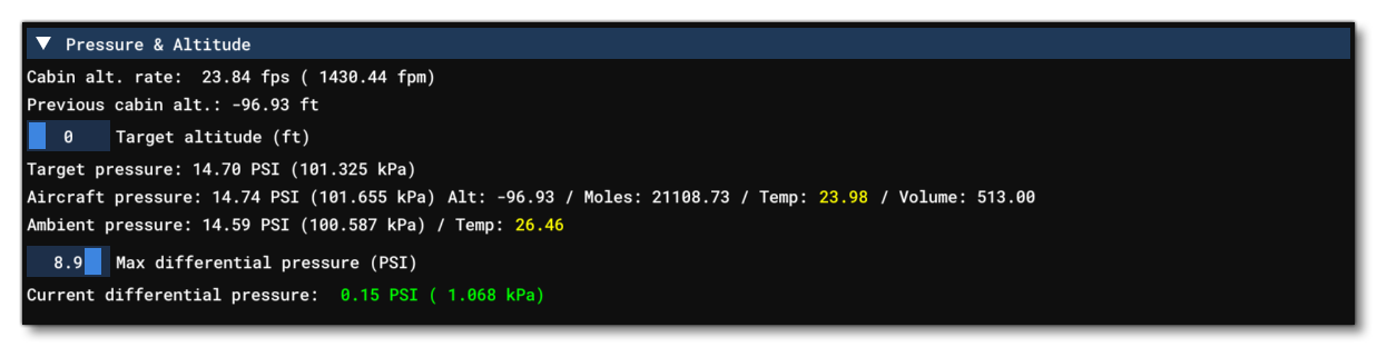 The Pneumatics Section Dedicated To Debuging Pressure And Altitude