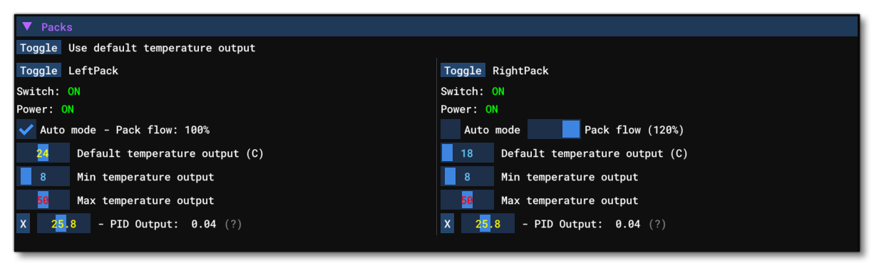 The Pneumatics Section Dedicated To Debuging Packs