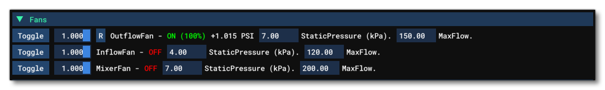 The Pneumatics Section Dedicated To Debuging Fans