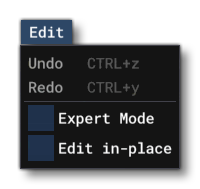 The Edit Menu In The SimObject Editor