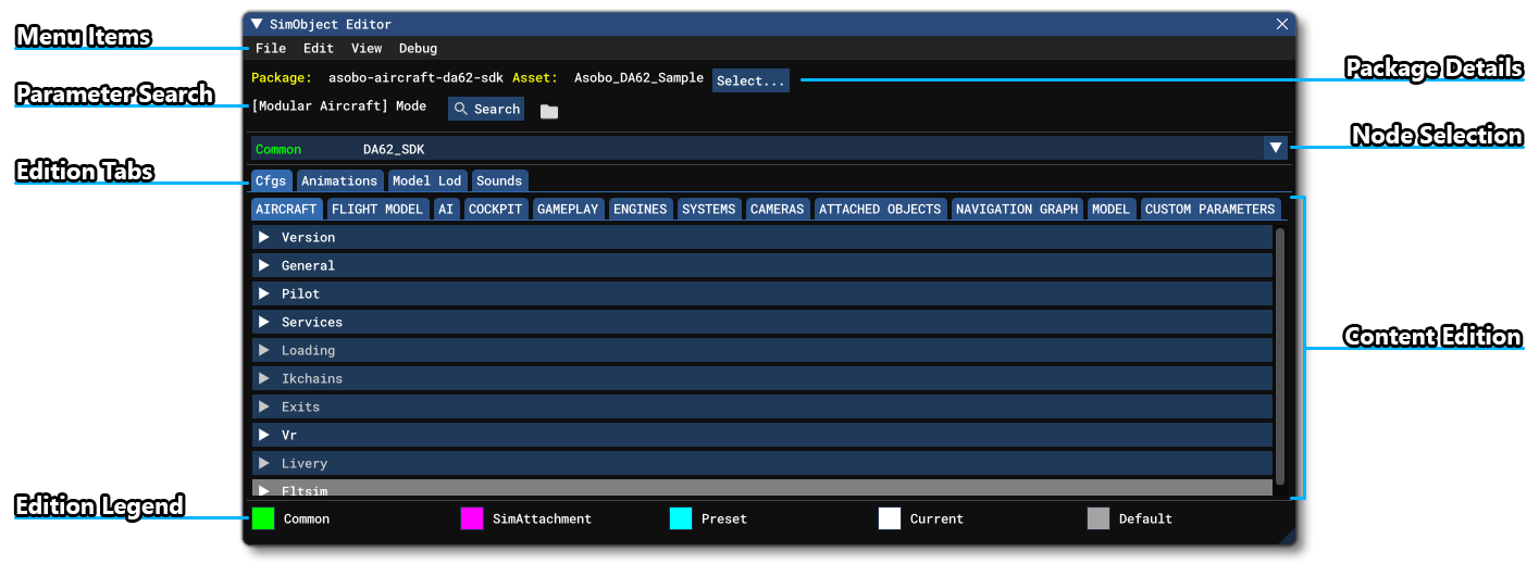 The SimObject Editor