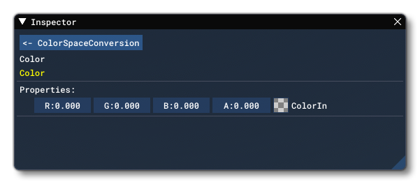 The Color Parameters In The Inspector