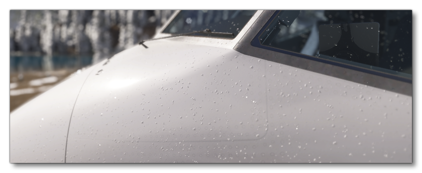 Example Of The Rain Effect On The Clearcoat Paint