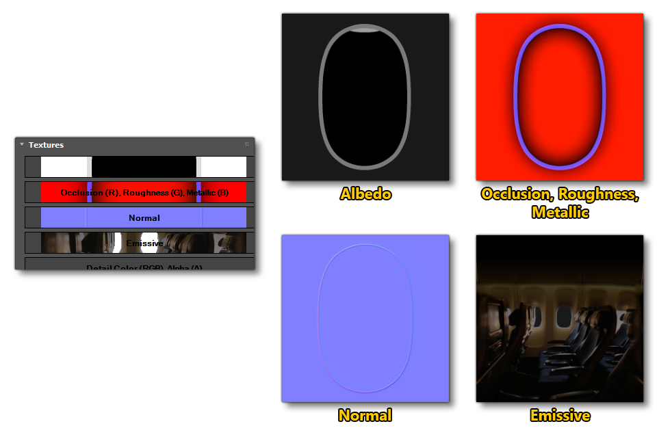 The Textures Required By The PortHole Material