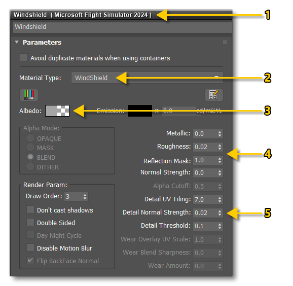 The Basic Windshield Material Parameters The Basic Windshield Material Parameters