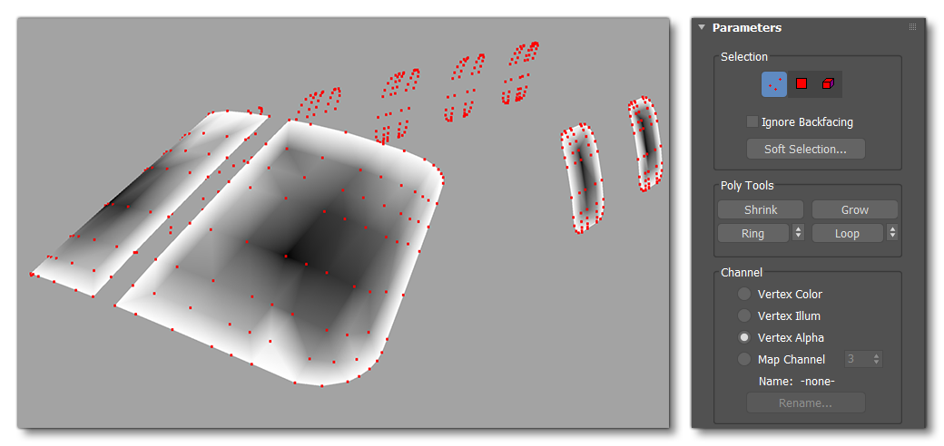 Vertex Alpha Painting In 3DS Max