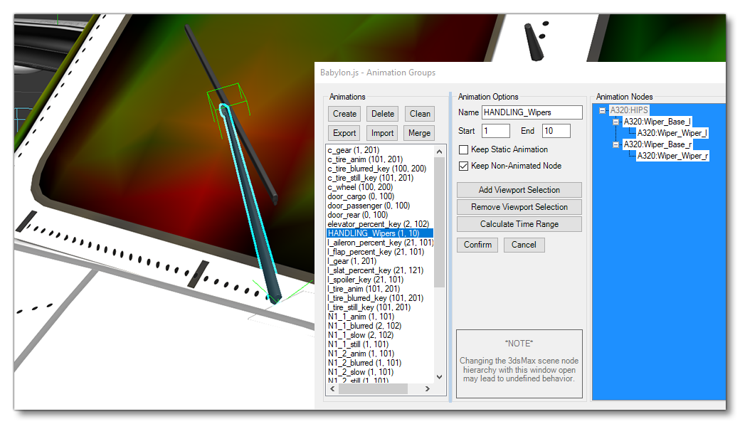 Wiper Model And Animation Group Example