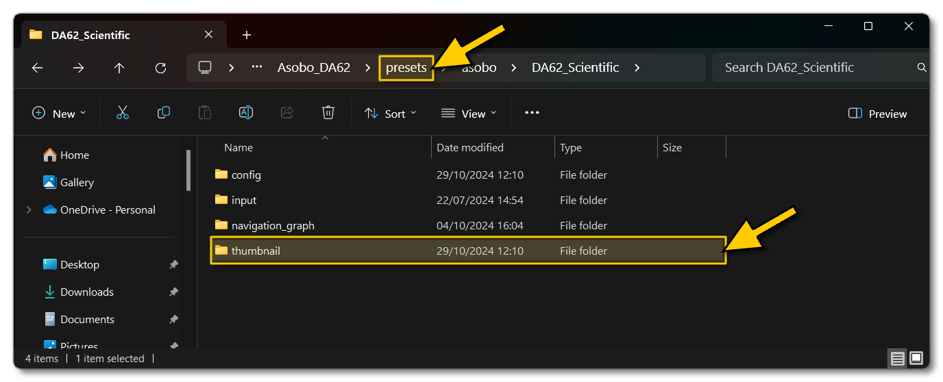 Where The Thumbnail Folder Goes For A Preset