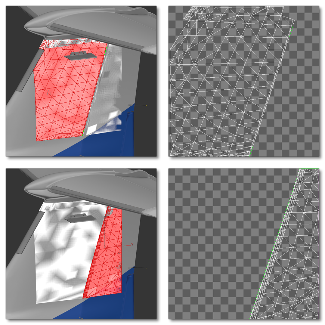 Example Of UV Mapping For A Logo Split Over Two Parts