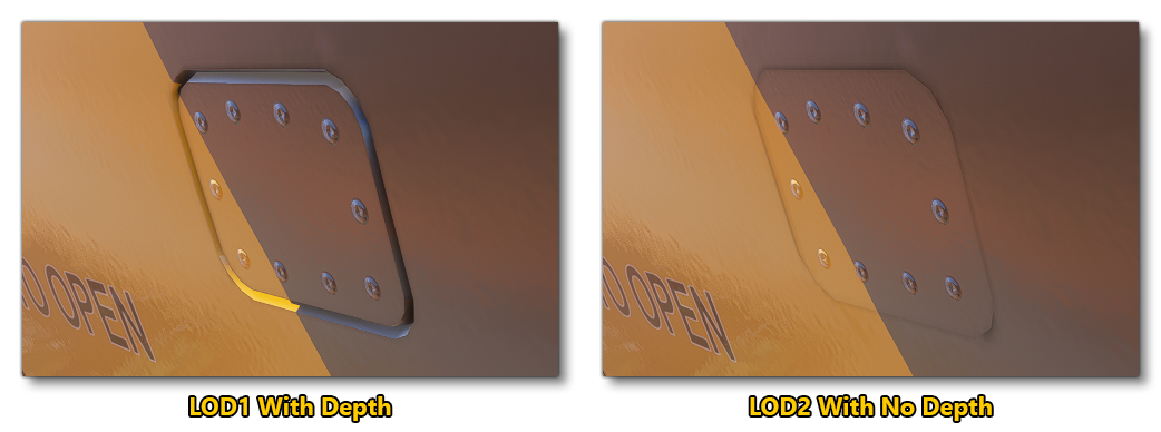 Removing Minor Faces Around A Hatch When Changing LODs