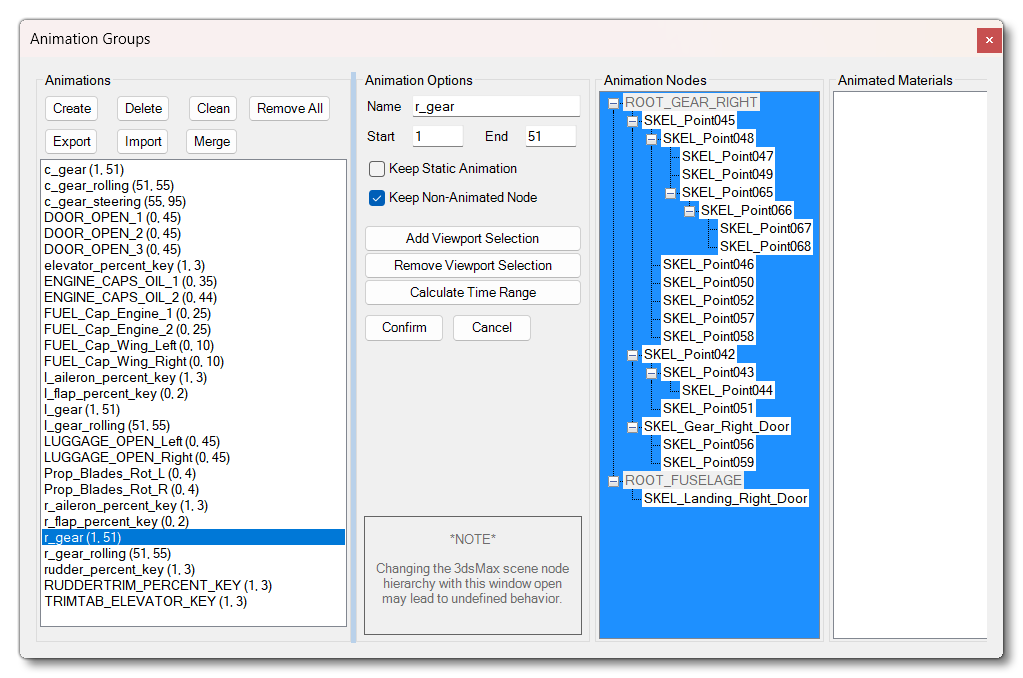 Setting Up Animation Groups