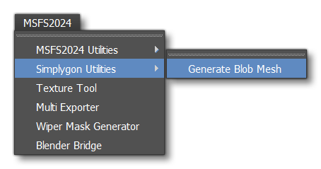 The Simplygon Utilities Menu 