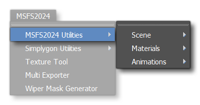 The MSFS2024 Utilities Menu