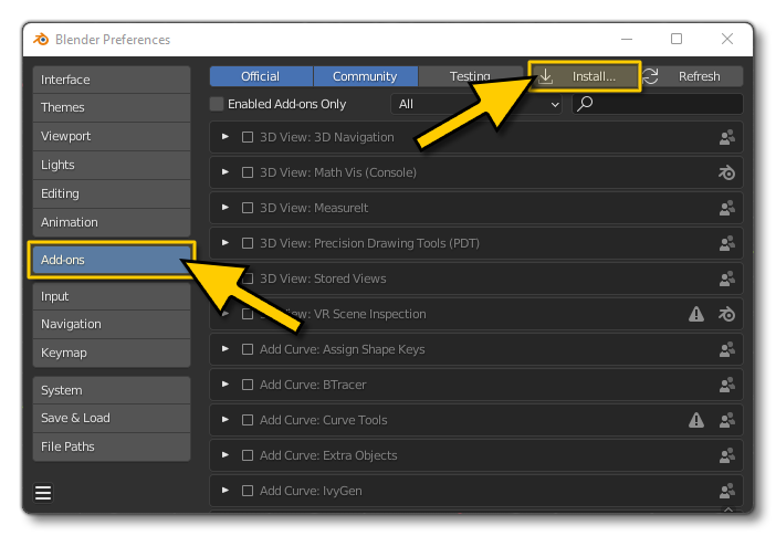 Installing An Addon In Blender