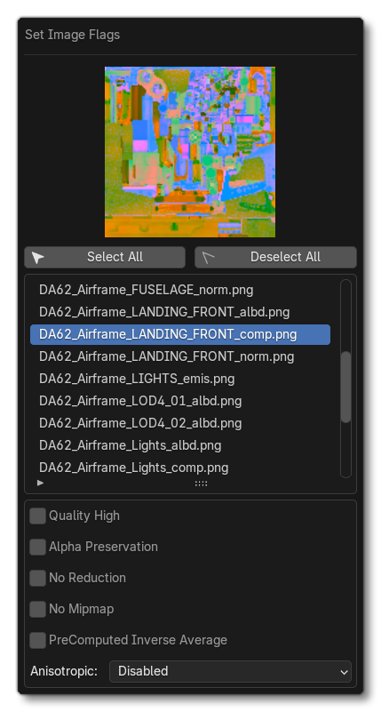 The Set Image Flags Window