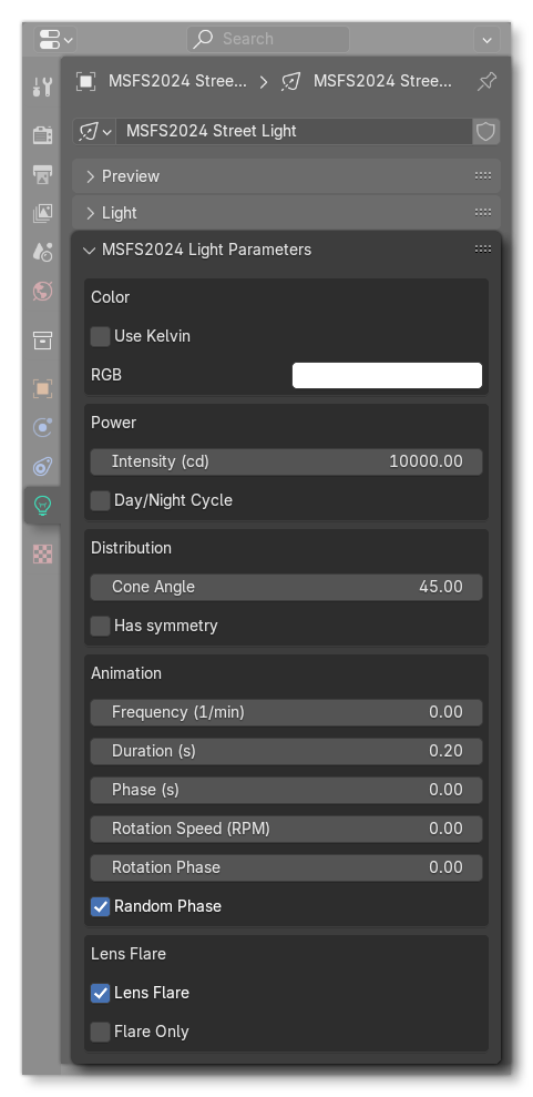 The Light Parameters In Blender