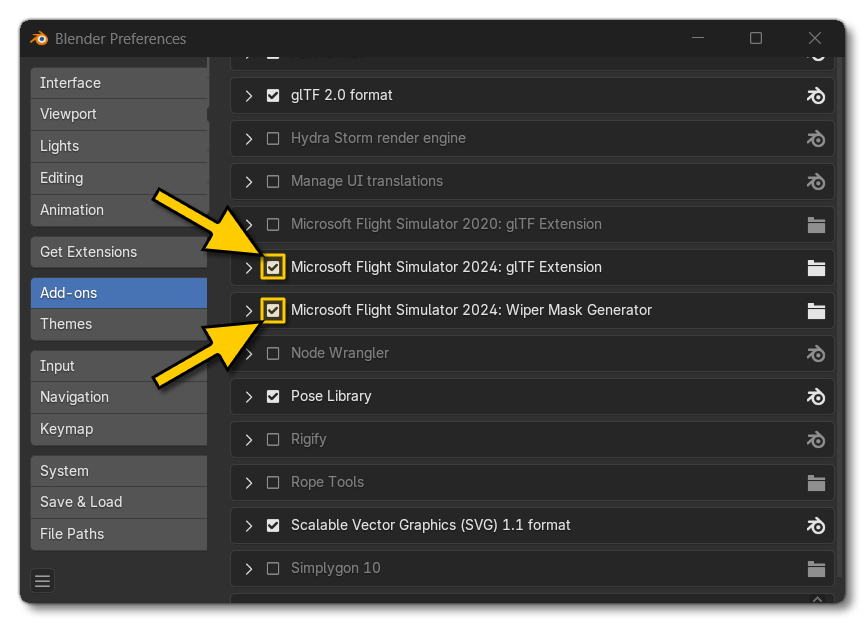 Enabling The MSFS2024 Plugin In Blender